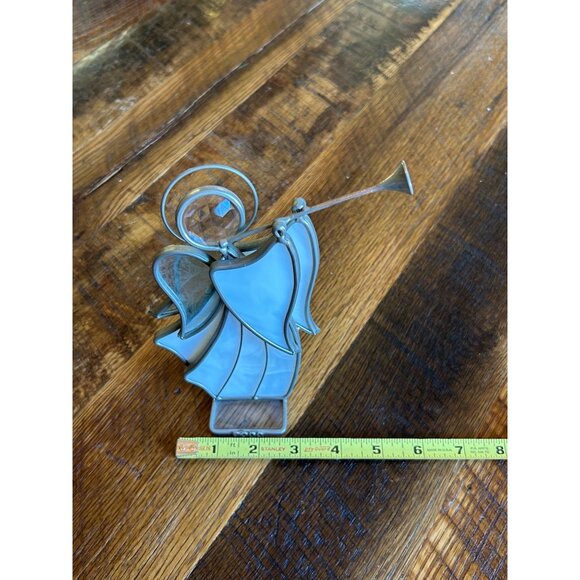 Vintage Stained Glass Nativity Scene With Angels & Star - Picture 11 of 16